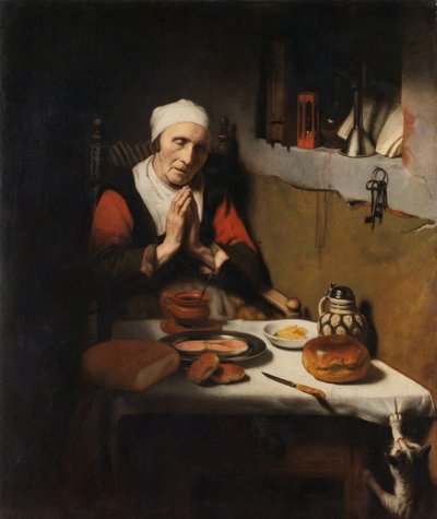 Old Woman Saying Grace, Known as 