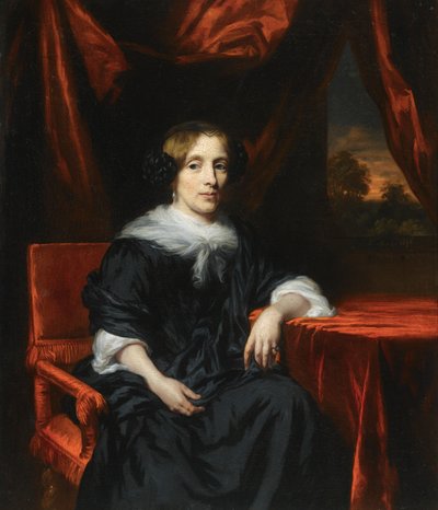 Portrait of a Woman in a Black Dress by Nicolaes Maes