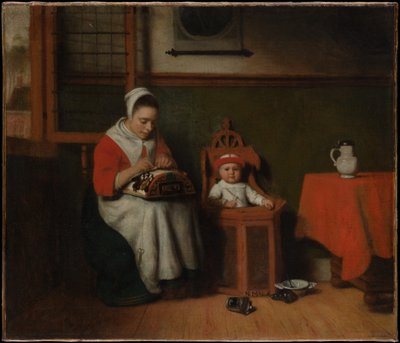 The Lacemaker by Nicolaes Maes