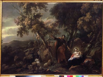 Rest on the Flight into Egypt by Nicolaes Pietersz. Berchem