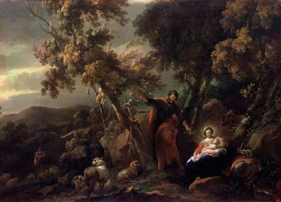 Rest on the Flight into Egypt by Nicolaes Pietersz. Berchem