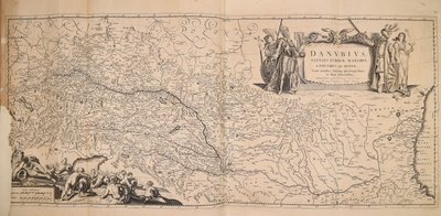 Danube River from Source to Mouth with All Tributaries by Nicolaes Visscher