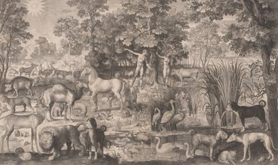 Adam and Eve in Paradise by Nicolaes de Bruyn