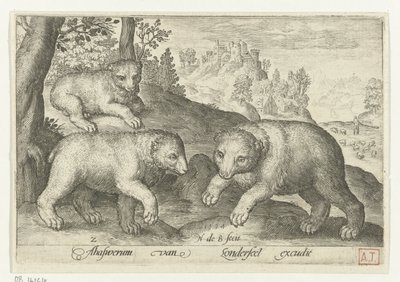 Three Bears (Animals in Landscapes) by Nicolaes de Bruyn