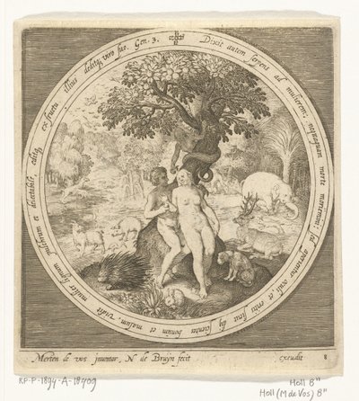 Eve Deceived by the Serpent at the Tree of Knowledge of Good and Evil by Nicolaes de Bruyn