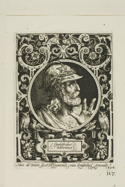 Godfrey of Bouillon, Plate Nine from The Nine Worthies by Nicolaes de Bruyn