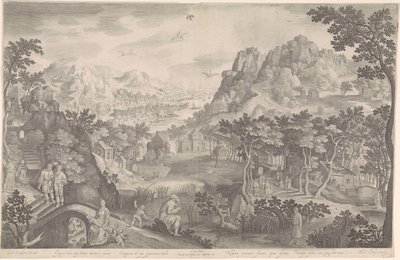 Hosea and the Adulterous Woman in a Landscape by Nicolaes de Bruyn