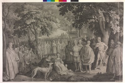 John the Baptist Preaching by Nicolaes de Bruyn