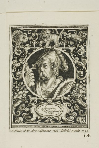 Judas Maccabee, Plate Six from The Nine Worthies by Nicolaes de Bruyn