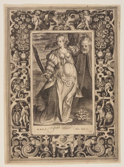 Judith, plate six from The Nine Worthies by Nicolaes de Bruyn