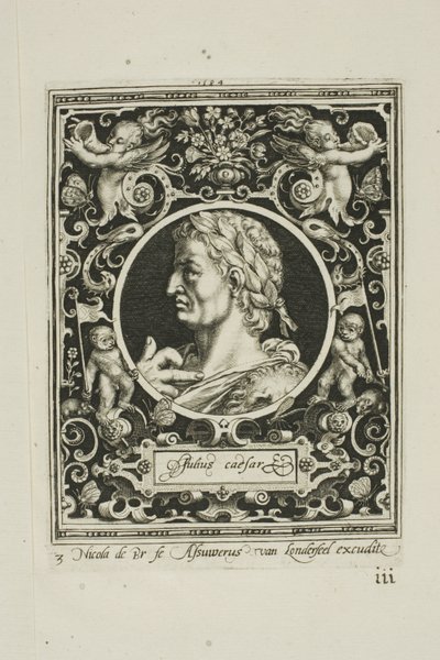 Julius Caesar, plate three from The Nine Worthies by Nicolaes de Bruyn