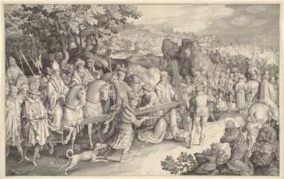 Carrying of the Cross by Nicolaes de Bruyn
