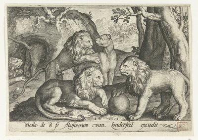 Lions by Nicolaes de Bruyn