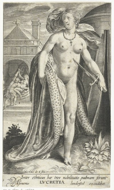 Lucretia with Dagger Against Her Chest by Nicolaes de Bruyn
