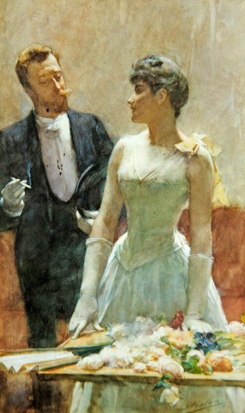 At the Vanity Fair, c.1900 by Nicolaes van der Waay