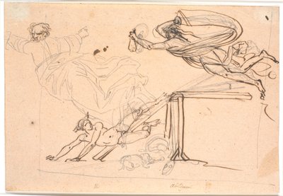 Allegorical Representation of West Indian Trade? Mercury Lying on a Seesaw and Wealth by Nicolai Abildgaard