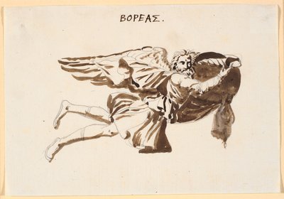 Boreas. Draft for Relief on the Tower of the Winds in Pamphilus and Davus in Conversation by Nicolai Abildgaard
