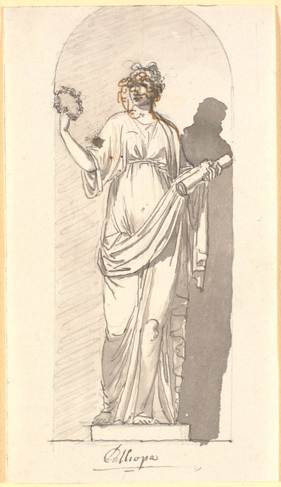 Calliope, the Muse of Epic Poetry as a Statue in a Niche by Nicolai Abildgaard