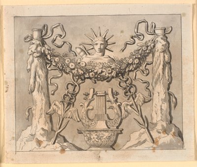 Decorative Composition with the Pillars of Hercules, Apollo
