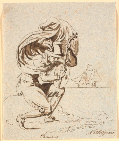 The Portuguese Poet Camoens in Profile to the Right by Nicolai Abildgaard
