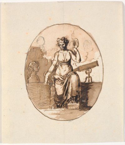 A Seated Female Figure, Allegory of Wisdom or Science by Nicolai Abildgaard