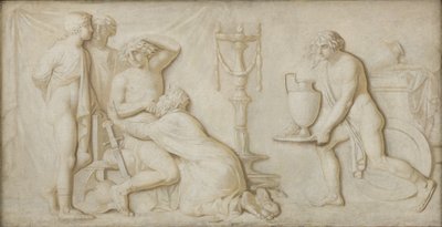 King Priam Pleading with Achilles for the Corpse of Hector by Nicolai Abildgaard