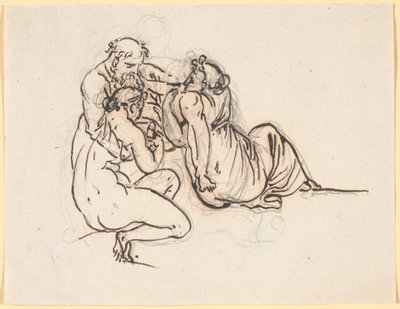 Lot and His Daughters by Nicolai Abildgaard