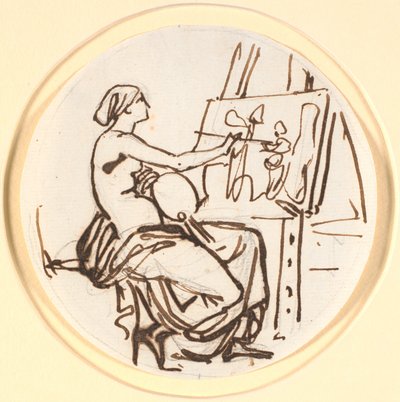 The Genius of Painting. Circular Composition by Nicolai Abildgaard