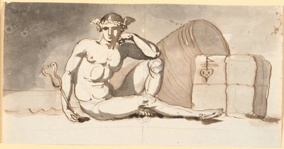 Mercury Seated by Bales of Goods, Allegory of Trade by Nicolai Abildgaard