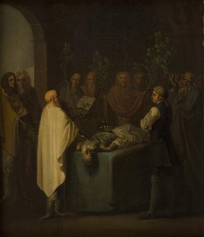 Niels Klim Attends the Sentencing of the Deceased Potuan Prince by Nicolai Abildgaard