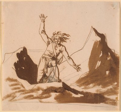Niels Klim Reappears on the Norwegian Cliffs by Nicolai Abildgaard