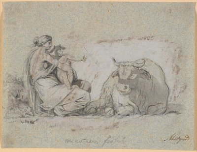 Pasiphaë with the Little Minotaur by Nicolai Abildgaard