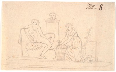 Scene with Two Figures by Nicolai Abildgaard