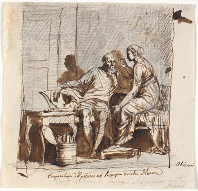 Seneca and Epicharis Conspire Against Nero by Nicolai Abildgaard