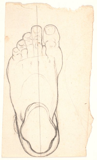 Sketch of a Foot Seen from Above. Heel Left by Nicolai Abildgaard