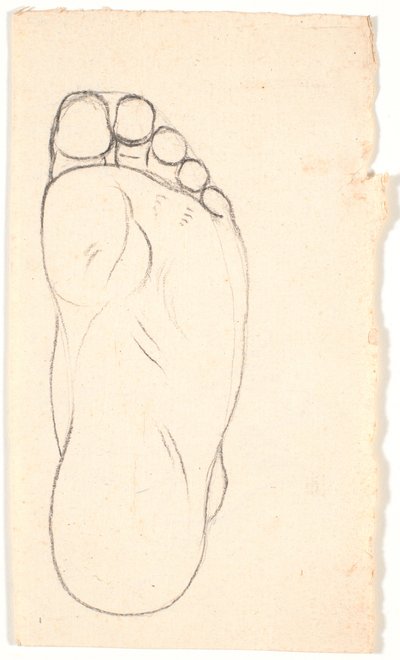 Study of a Foot Seen from Below. Heel to the Right by Nicolai Abildgaard