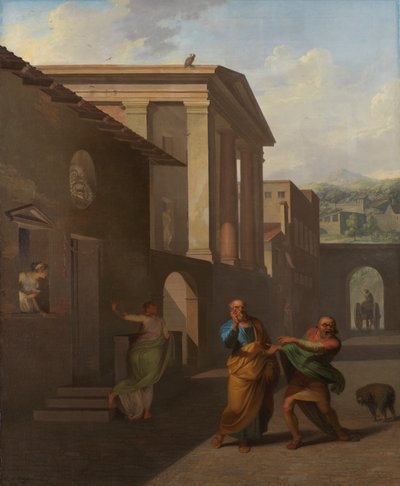 The Midwife Taking Leave of the Girl from Andros. From Terence