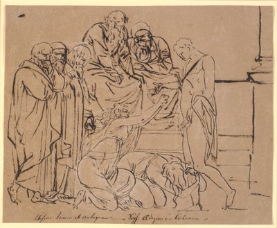 Theseus Pleaded by Ismene and Antigone. After Sophocles by Nicolai Abildgaard