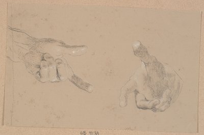 Two Studies of a Hand by Nicolai Abildgaard