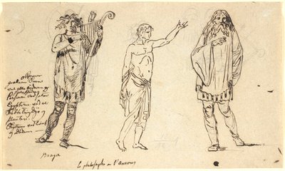 Three Male Figures. The One on the Left Resembles the Braga Figure on the Previous Page by Nicolai Abildgaard