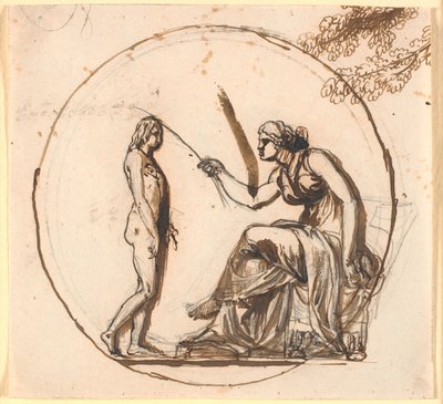 Draft with Two Figures for the Liberation Relief for the Freedom Monument by Nicolai Abildgaard