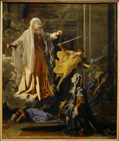 The Miracle of the Plague of Saint Frances of Rome by Nicolas (attr.to) Poussin
