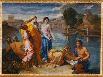 Moses Rescued from the Waters by Nicolas (attr.to) Poussin
