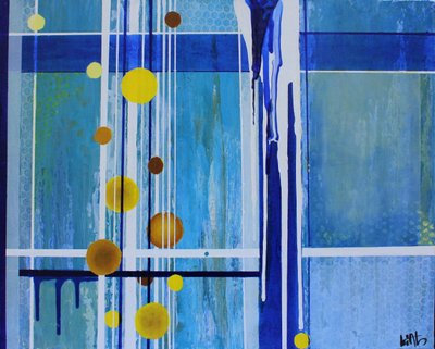 Abstract Blue Yellow Flow by Nicolas Alsterdal