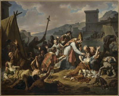 The Devotion of Monsignor de Belsunce during the Plague of Marseille, 1720, before 1819 by Nicolas André Monsiaux