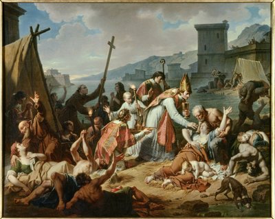Devotion of Monsignor de Belsunce during the plague of 1720 in Marseille by Nicolas Andre Monsiau