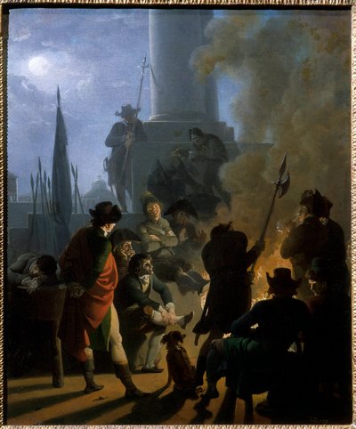 A revolutionary bivouac in 1789 by Nicolas Taunay by Nicolas Antoine Taunay