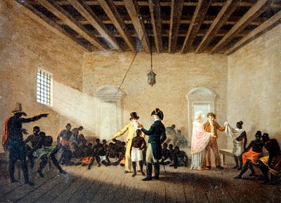 An Interior with Slave Traders by Nicolas Antoine Taunay