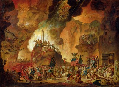 The Triumph of the Guillotine in Hell by Nicolas Antoine Taunay