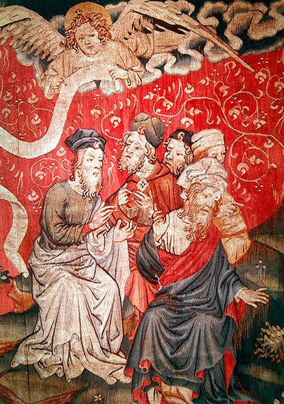 The Angel Bringing the Gospel to the Men (detail) by Nicolas Bataille